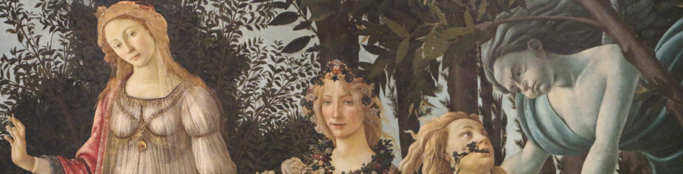 Up close view of Botticelli Primavera