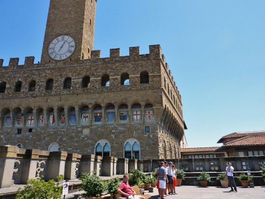 The Uffizi terrace by the cafeteria