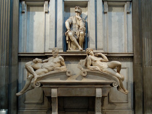 Tomb by Michelangelo in the New Sacristy